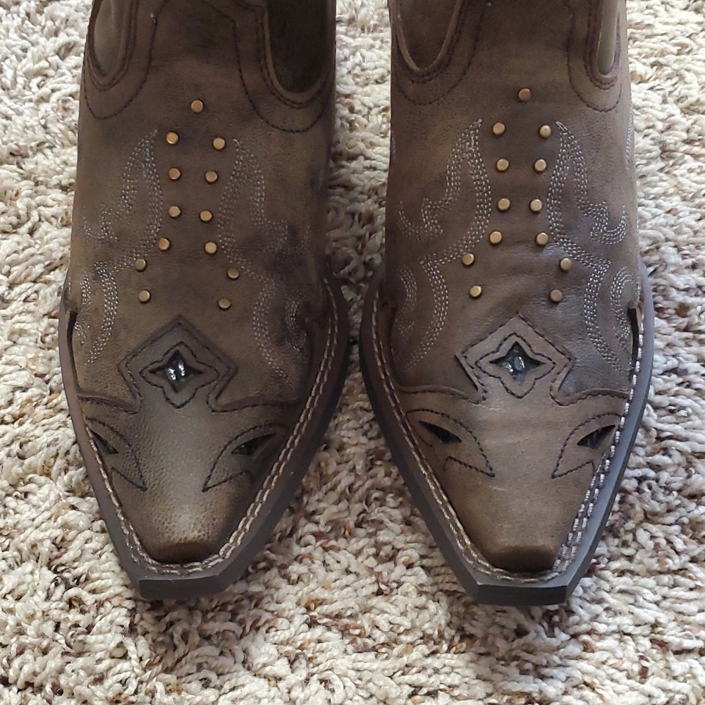 Authentic Laredo Cowgirl Western Country Leather Boots NWT - Picture 13 of 16